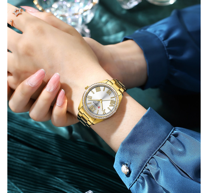 Curren 9088 Gold-White