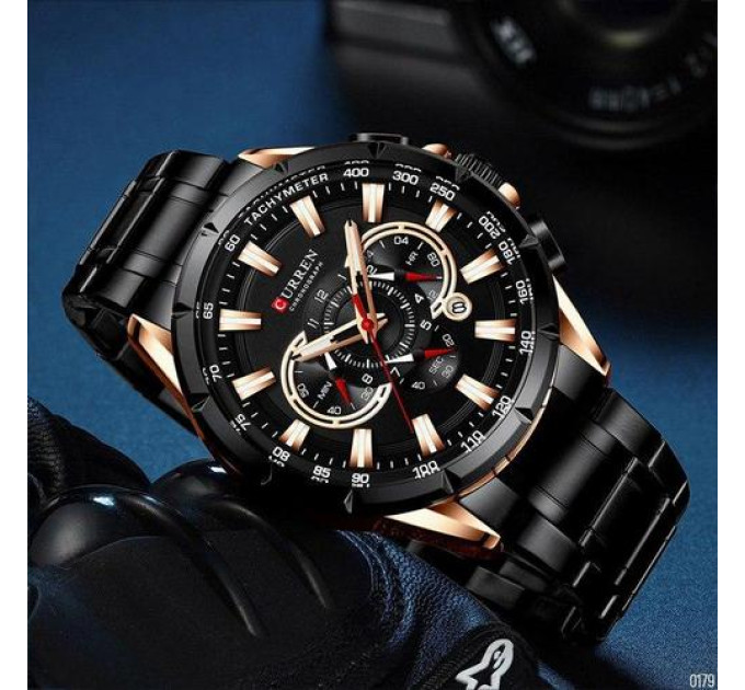 Curren 8363 Black-Cuprum