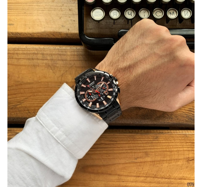 Curren 8363 Black-Cuprum