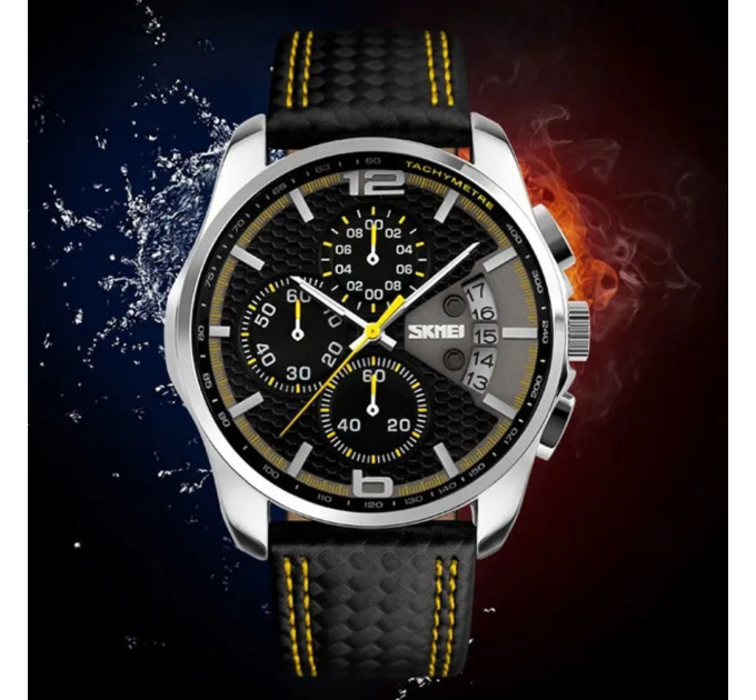 Skmei 9106YL Silver-Black-Yellow SALE