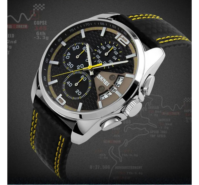 Skmei 9106YL Silver-Black-Yellow SALE