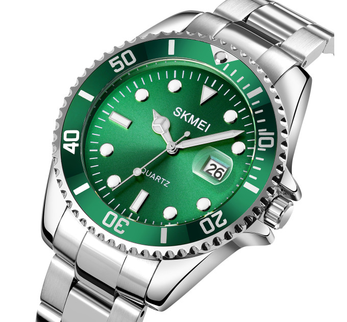 Skmei 1779SIGN Silver-Green STOPPED