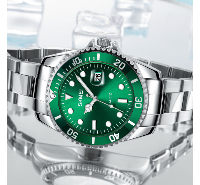 Skmei 1779SIGN Silver-Green STOPPED