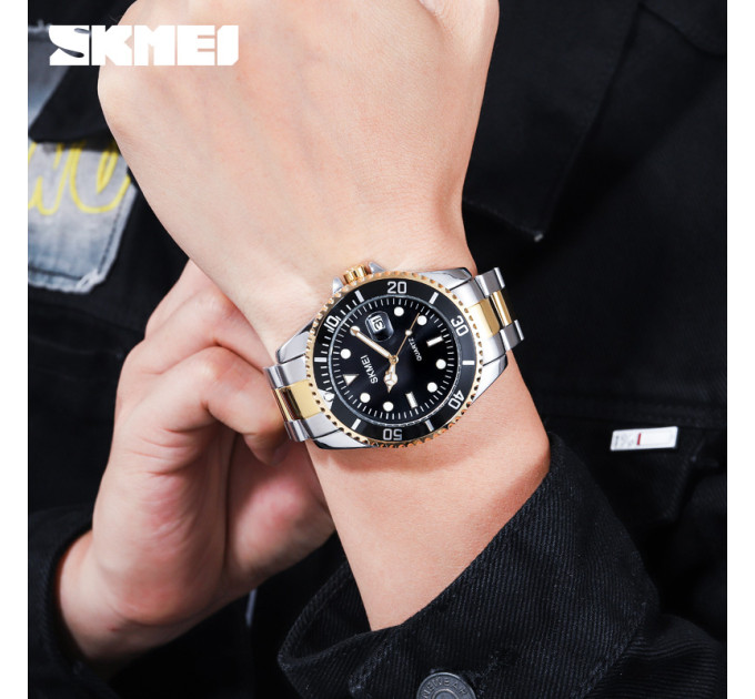 Skmei 1779TGDBK Silver-Gold-Black