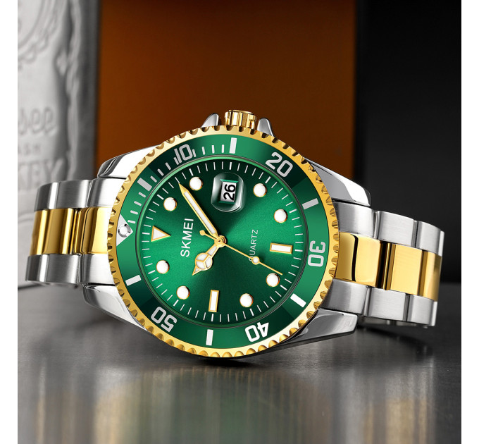 Skmei 1779TGDGN Silver-Gold-Green