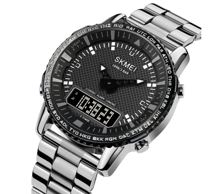 Skmei 1898SIBK Silver-Black SALE