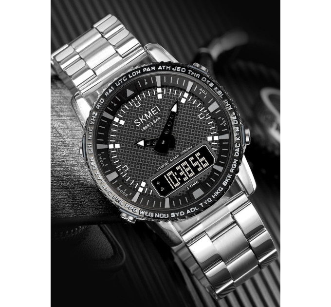 Skmei 1898SIBK Silver-Black SALE