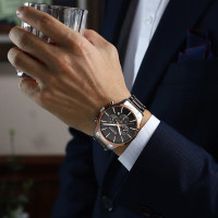 Curren 8435 Silver-Rose Gold-Black