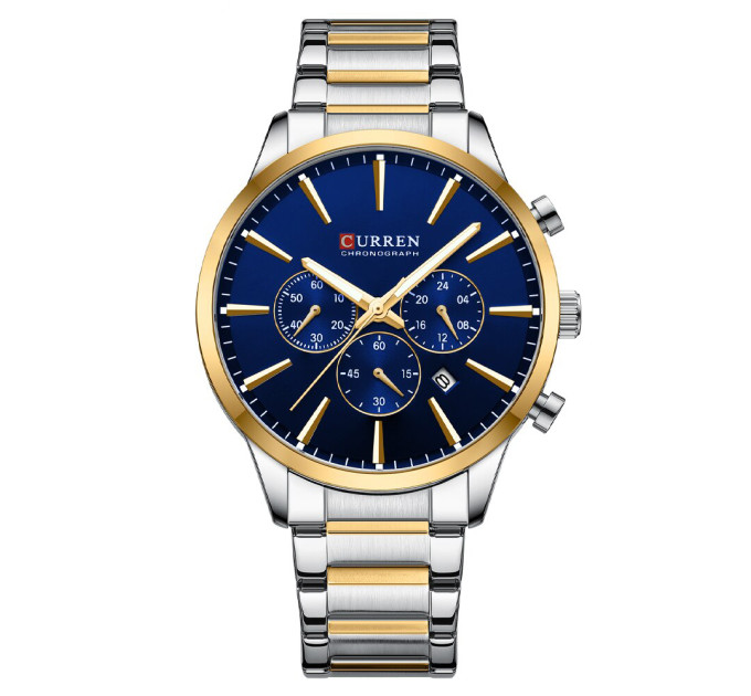 Curren 8435 Silver-Gold-Blue