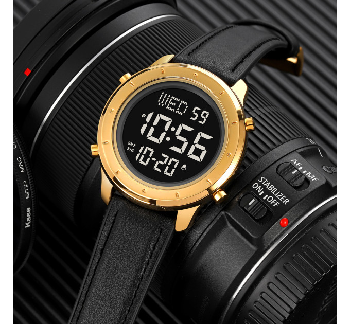 Skmei 1864LGDBK Gold-Black Leather SALE