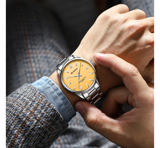 Curren 9090 Silver-Orange