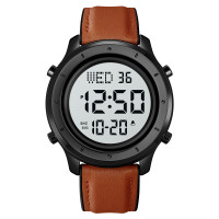 Skmei 1864LBNWT Brown-White Leather