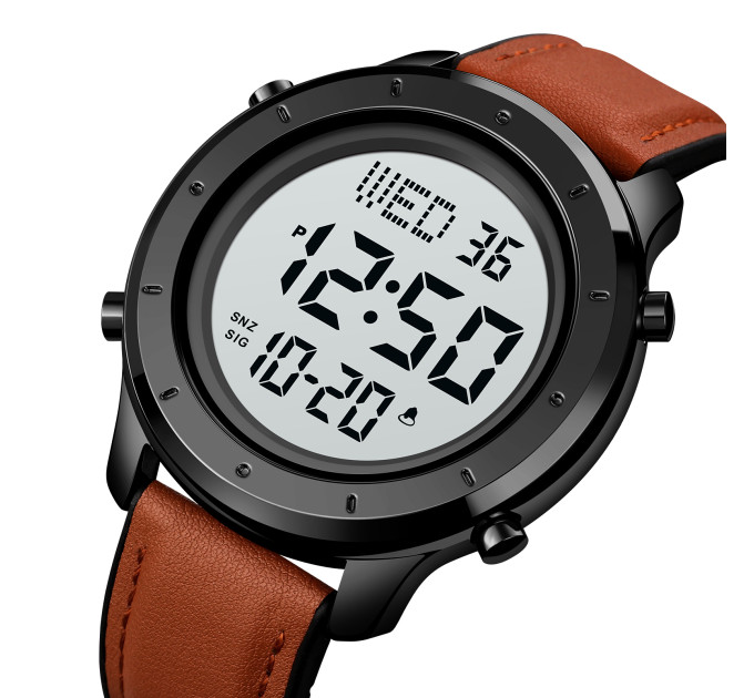 Skmei 1864LBNWT Brown-White Leather