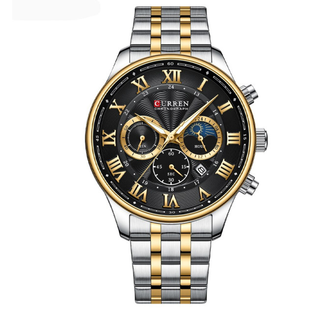 Curren 8427 Silver-Gold-Black