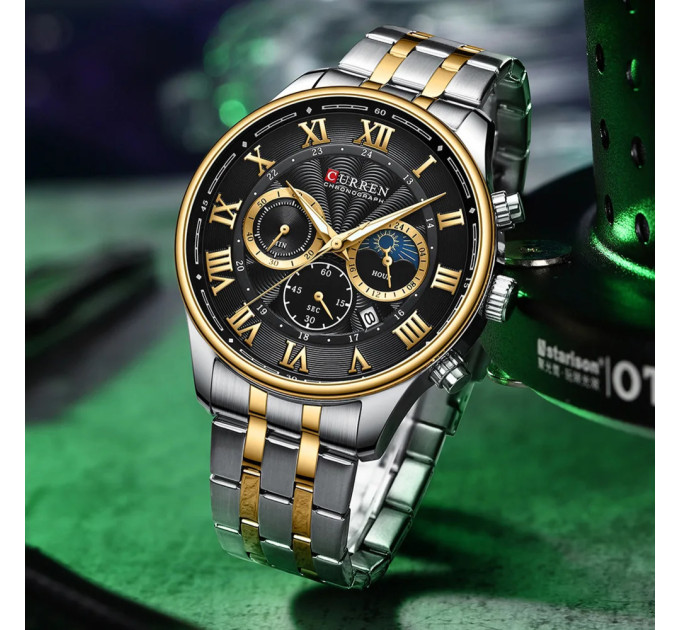 Curren 8427 Silver-Gold-Black