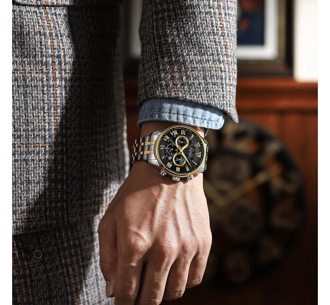Curren 8427 Silver-Gold-Black