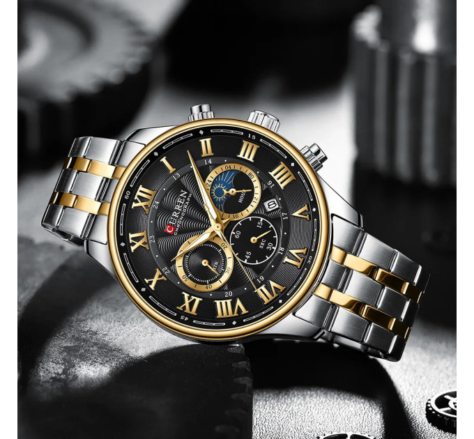 Curren 8427 Silver-Gold-Black
