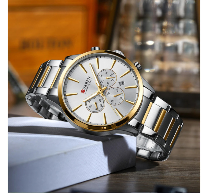 Curren 8435 Silver-Gold-Silver