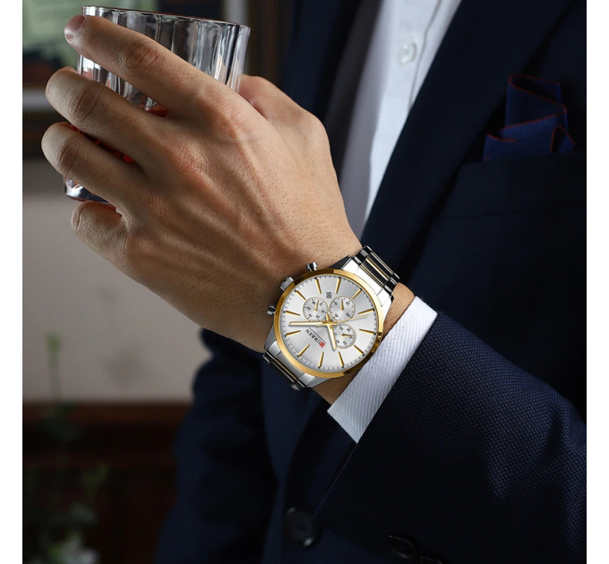 Curren 8435 Silver-Gold-Silver