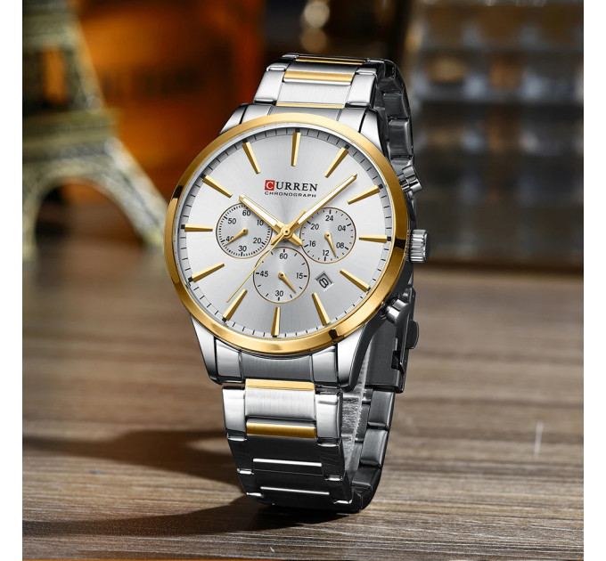 Curren 8435 Silver-Gold-Silver