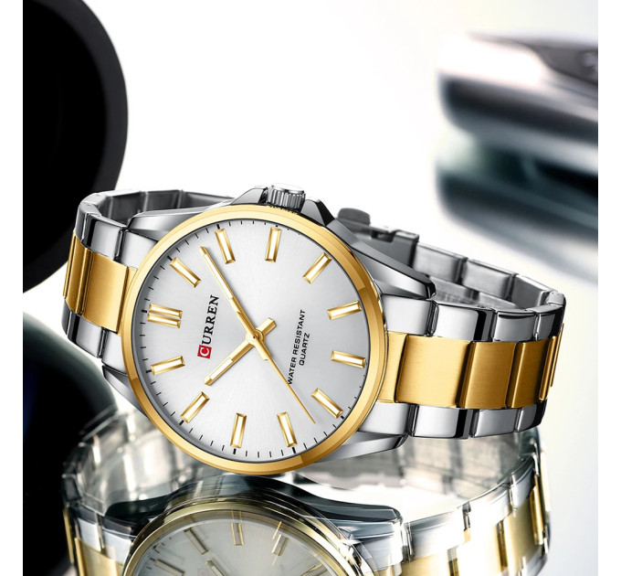 Curren 9090 Silver-Gold-Silver