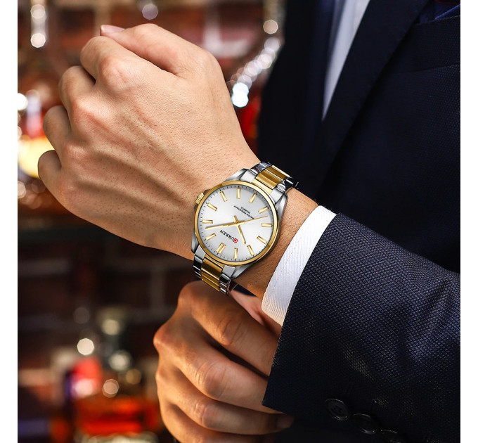 Curren 9090 Silver-Gold-Silver