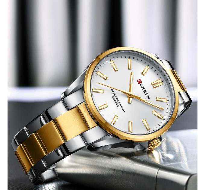 Curren 9090 Silver-Gold-Silver