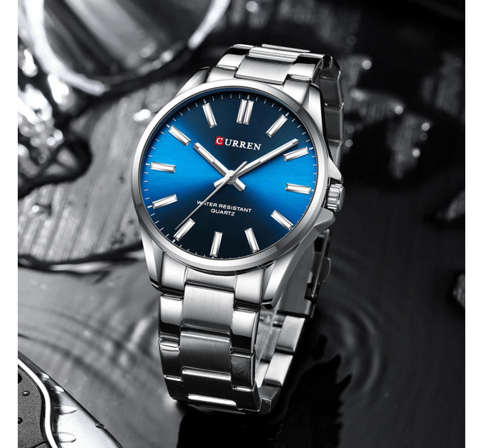 Curren 9090 Silver-Blue