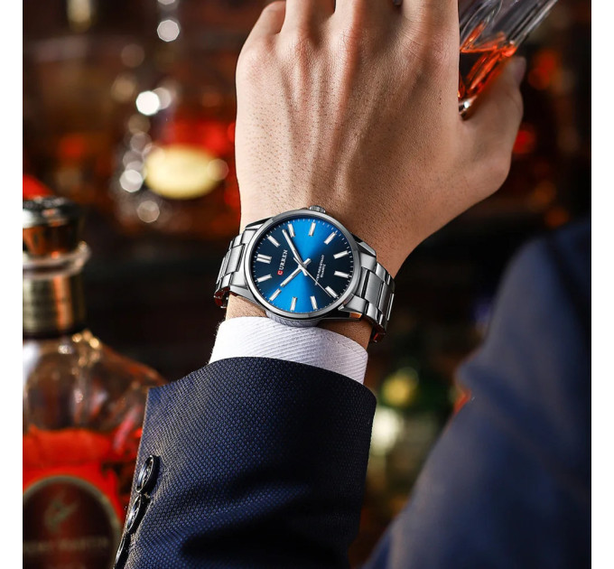 Curren 9090 Silver-Blue