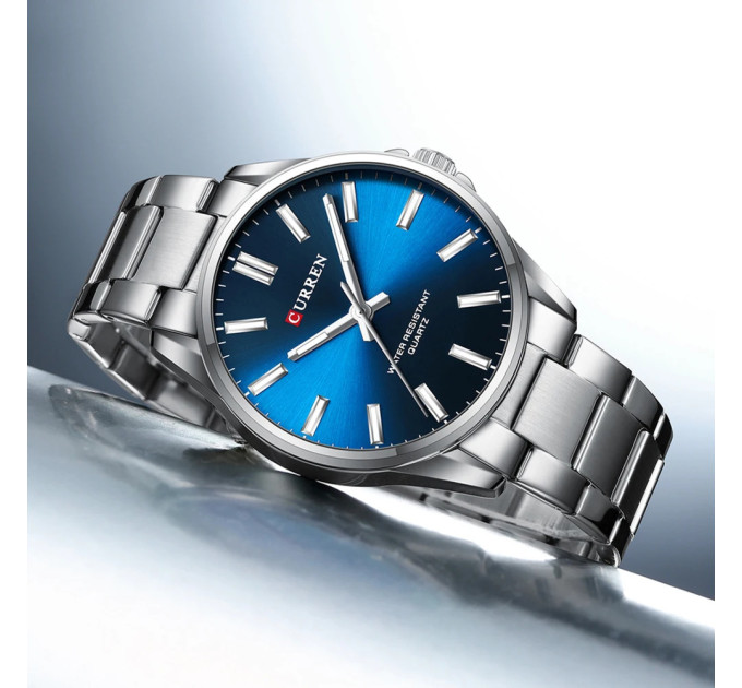 Curren 9090 Silver-Blue