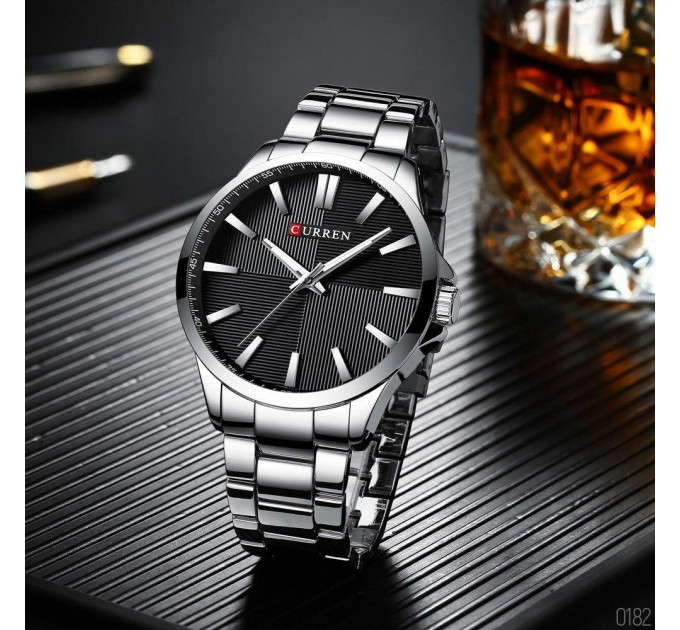 Curren 8322 Silver-Black