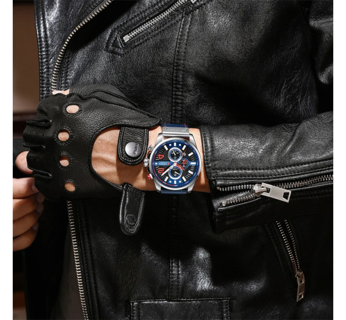 Curren 8393 Silver-Blue