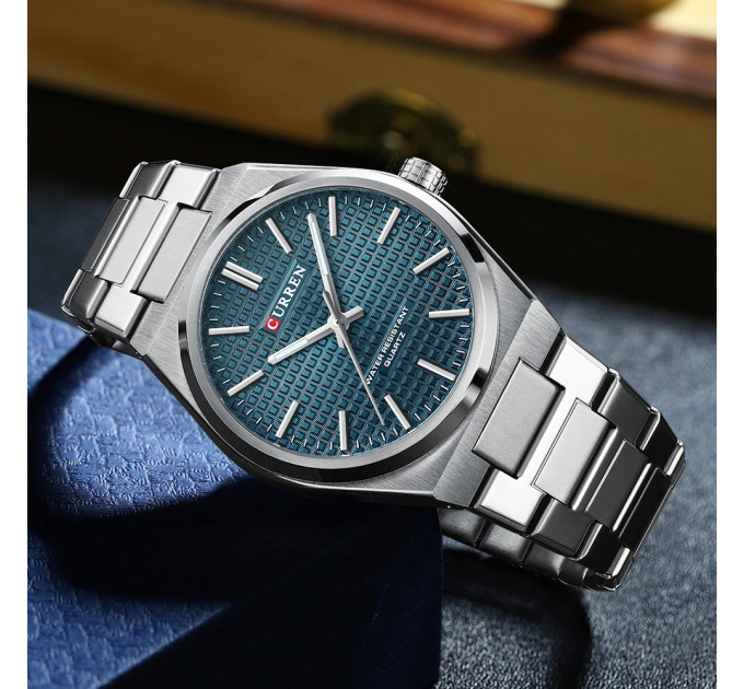 Curren 8439 Silver-Blue