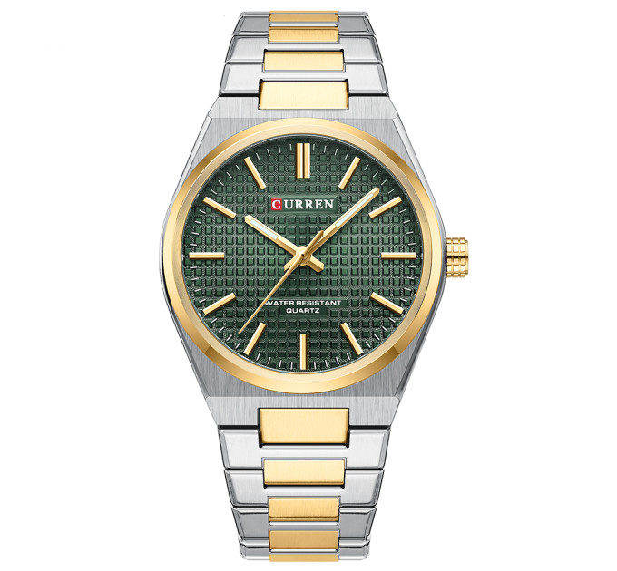 Curren 8439 Silver-Gold-Green