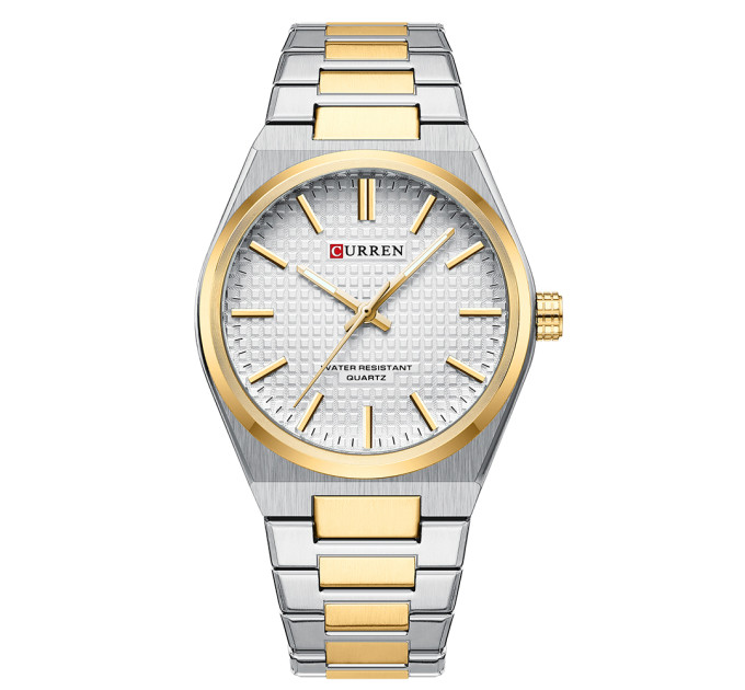 Curren 8439 Silver-Gold-White