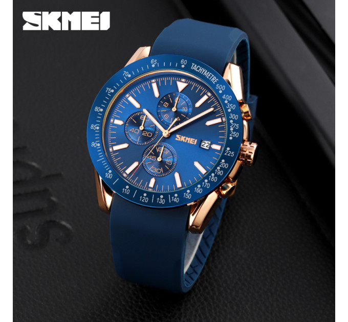 Skmei 9253PRGBU Rose Gold-Blue Sil