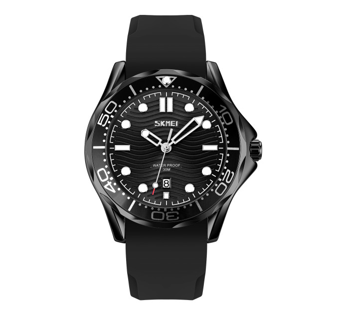 Skmei 9276PBKBK Black-Black Silicone Strap