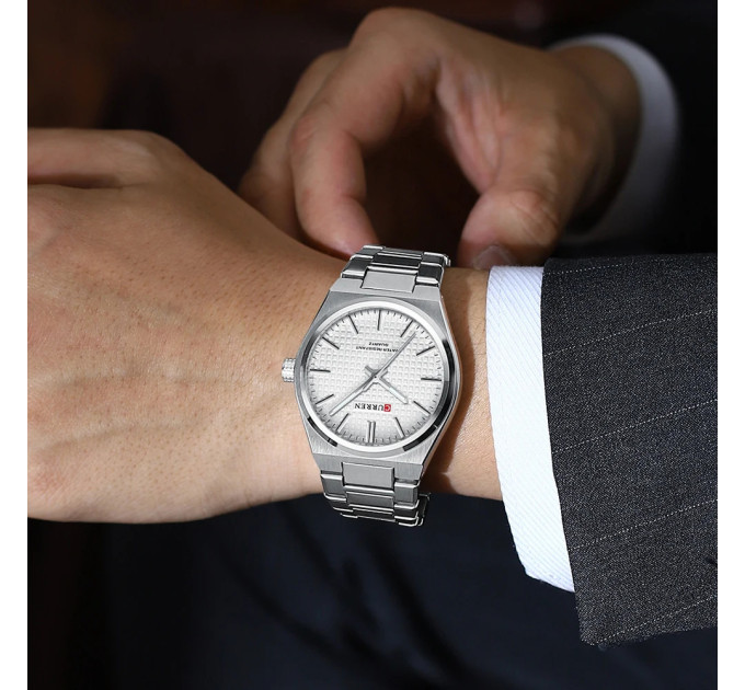Curren 8439 Silver-White