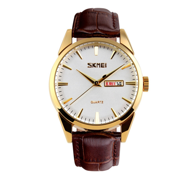 Skmei 9073GDWT-B Gold-White men