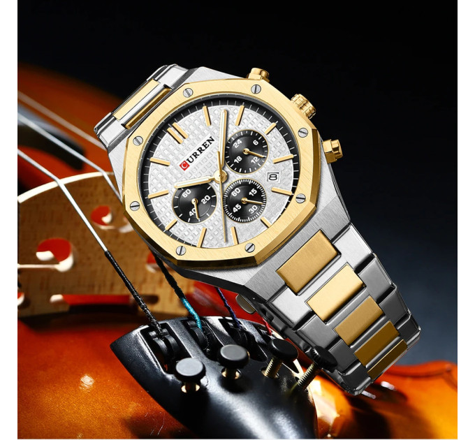 Curren 8440 Silver-Gold-White