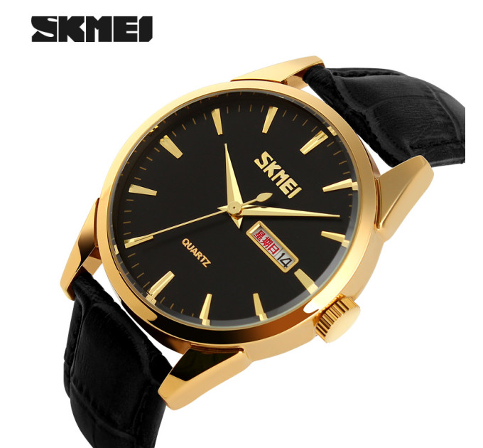 Skmei 9073GDBK-B Gold-Black men