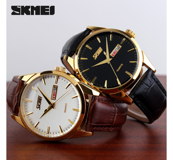 Skmei 9073GDBK-B Gold-Black men