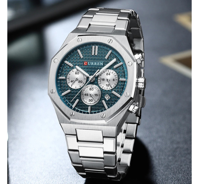 Curren 8440 Silver-Blue