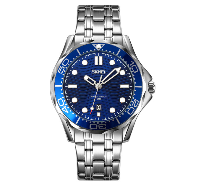 Skmei 9276SSIBU Silver-Blue Steel Strap