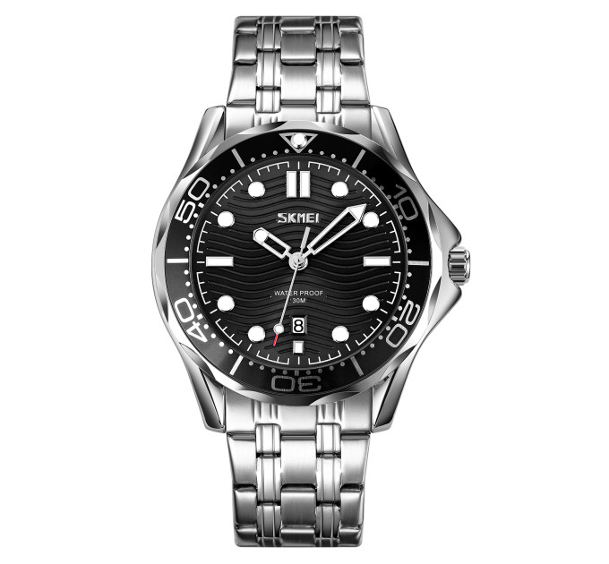 Skmei 9276SSIBK Silver-Black Steel Strap