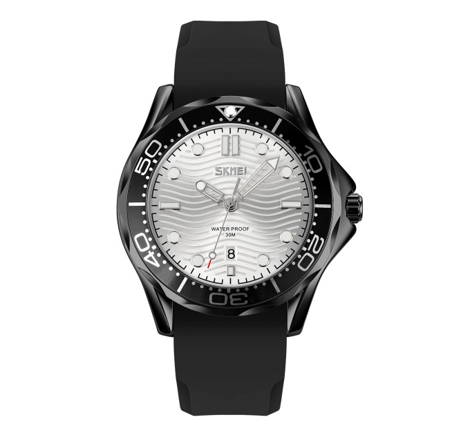 Skmei 9276PBKSI Black-Silver Silicone strap SALE