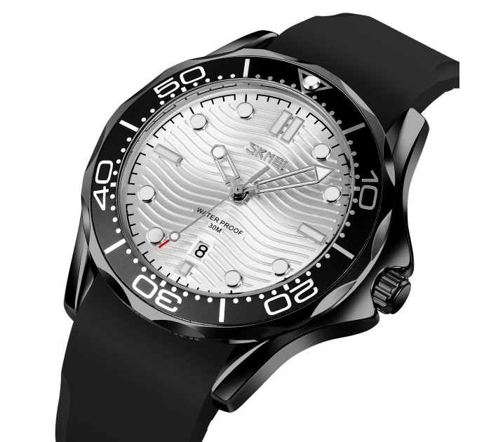 Skmei 9276PBKSI Black-Silver Silicone strap SALE