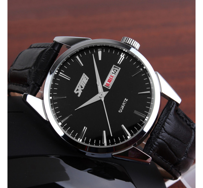 Skmei 9073SIBK-S Silver-Black lady