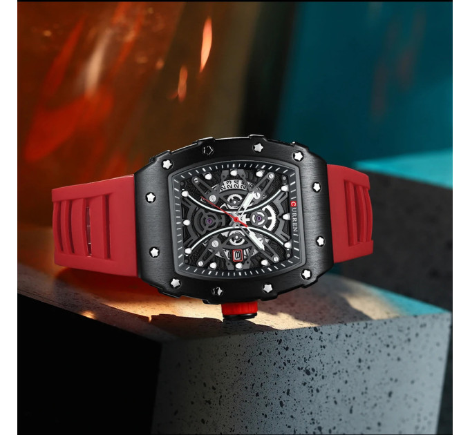 Curren 8438 Black-Red
