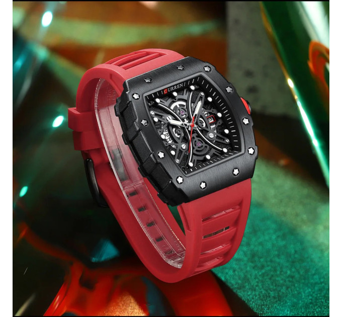 Curren 8438 Black-Red